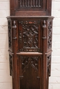 Gothic style Cabinet in Oak, France 19th century