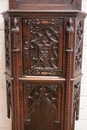 Gothic style Cabinet in Oak, France 19th century