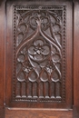 Gothic style Cabinet in Oak, France 19th century