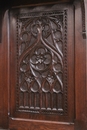 Gothic style Cabinet in Oak, France 19th century