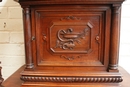 Henri II style Cabinet in Walnut, France 19th century