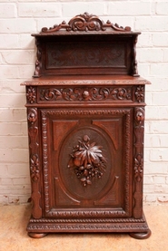 narrow hunt cabinet in oak