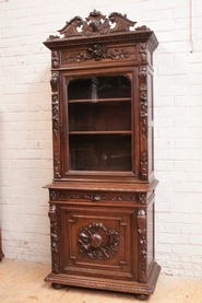 Narrow hunt style cabinet in oak