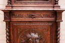 Hunt style cabinet in Oak, France 19th century