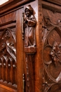 Gothic style Cabinet in Oak, France 19th century