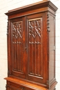 Gothic style Cabinet in Oak, France 19th century