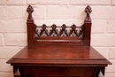 Gothic style Cabinet in Oak, France 19th century