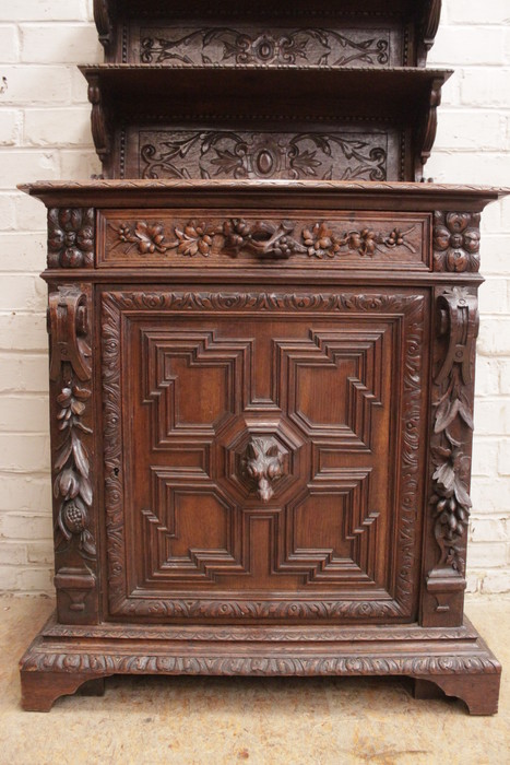 narrow oak hunt cabinet