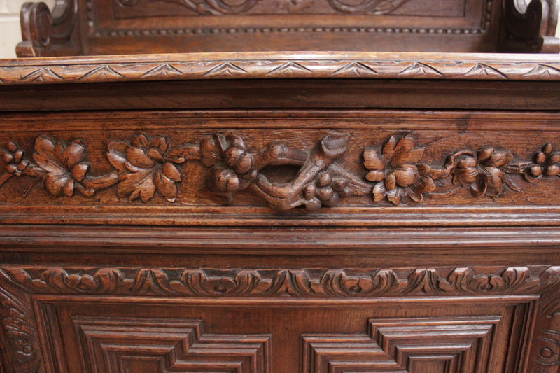 narrow oak hunt cabinet