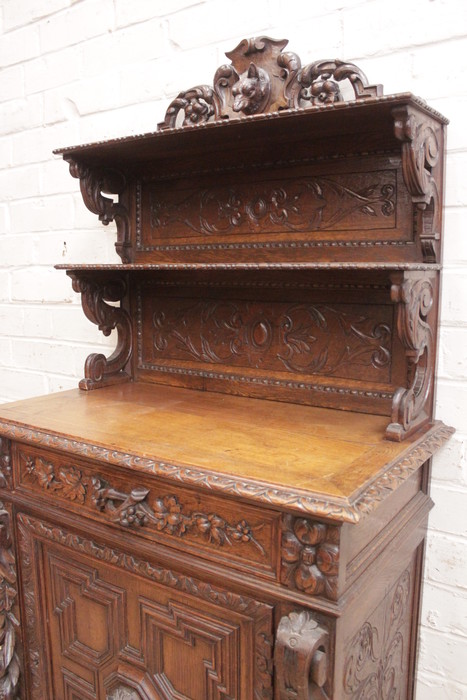 narrow oak hunt cabinet