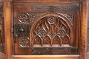 Gothic style Credenza in Walnut, France 19th century