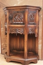 Gothic style Credenza in Walnut, France 19th century