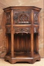 Gothic style Credenza in Walnut, France 19th century