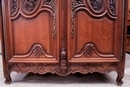 Normandy style Armoire in Oak, France 19th century