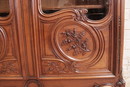 Normandy style Bookcase in Walnut, France 1900