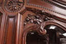 Normandy style Bookcase in Walnut, France 1900