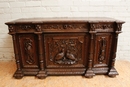 Hunt style Sideboard in Oak, France 19th century