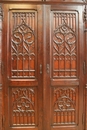 Gothic style Armoire in Oak, France 19th century