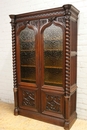 Gothic style Bookcase in Oak, France 19th century