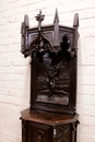 Gothic style Cabinet in Oak, France 19th century