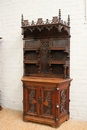 Gothic style Cabinet in Oak, France 19th century