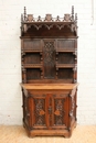 Gothic style Cabinet in Oak, France 19th century