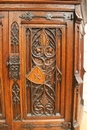 Gothic style Cabinet in Oak, France 19th century