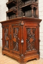 Gothic style Cabinet in Oak, France 19th century
