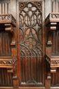 Gothic style Cabinet in Oak, France 19th century