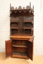 Gothic style Cabinet in Oak, France 19th century