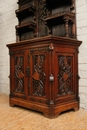 Gothic style Cabinet in Oak, France 19th century