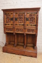 Gothic style Cabinet in Oak, France 19th century