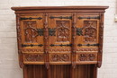 Gothic style Cabinet in Oak, France 19th century