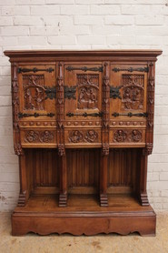 Oak gothic cabinet