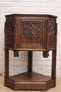 Gothic style Cabinet in Oak, France 19th century