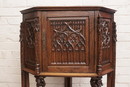 Gothic style Cabinet in Oak, France 19th century