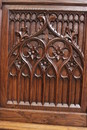 Gothic style Cabinet in Oak, France 19th century