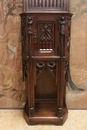 Gothic style Cabinet in Oak, France 19th century