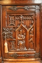 Gothic style credenza in Oak, France 19th century