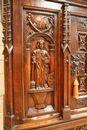 Gothic style credenza in Oak, France 19th century