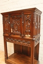 Gothic style credenza in Oak, France 19th century