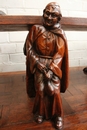 Gothic style Armagnac presentation table in Oak, France 19th century