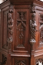 Gothic style Credenza in Oak, France 19th century