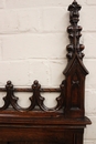 Gothic style Hall bench in Oak, France 19th century