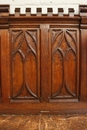 Gothic style Hall bench in Oak, France 1900