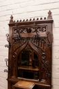 Gothic style Hall tree  in Oak, France 19th century