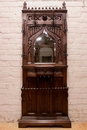 Gothic style Hall tree  in Oak, France 19th century