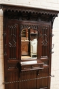 Gothic style Hall tree  in Oak, France 19th century