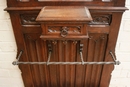Gothic style Hall tree  in Oak, France 19th century