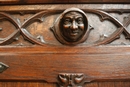 Gothic style Hall tree  in Oak, France 19th century